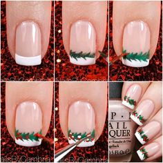 Unghie Nail Art, Festive Nail Art, Christmas Gel Nails, Nail Art Designs Diy, Nails 2021, Winter Nail Art, Festival Nails