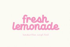 fresh lemonade handwritten script font