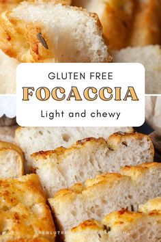 gluten - free focaccia light and chewy bread is the perfect snack