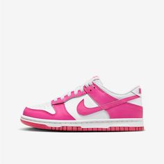 Pink Nike Dunks Never Worn And In Perfect Condition! Comes In Original Nike Box And Fits Perfect For Slimmer Feet. Size 7 Women’s Or 5.5 Boys. They Are The Perfect Color And Most Comfortable Shoes! Nike Rosa, Mid Jordan 1, Nike X Travis Scott, Nike Models, Baskets Nike, Sneaker Sale, Adidas Spezial, Dunks Nike, Cute Nike Shoes