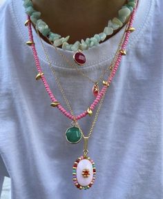 Stacked Beaded Necklaces, Victoria Paris Jewelry, Europe Jewelry, Dope Jewelry, Jewelry Lookbook, Colorful Jewelry, A Necklace, Girly Jewelry, Jewelry Inspo