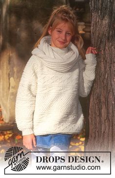 Double Seed Stitch, Crochet Cardigan Pattern, Knitting For Kids, Free Knitting Pattern, Scarf Pattern, Drops Design