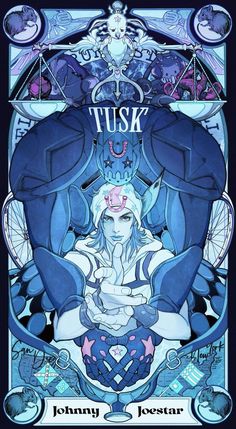 a poster with an image of a woman sitting in front of two elephants and the words tusk on it