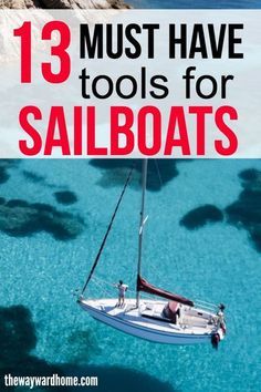 a sailboat floating in clear blue water with the words 5 awesome books for a sailboat