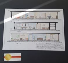 an architectural drawing of the inside of a house