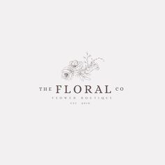 the floral co logo with flowers on it