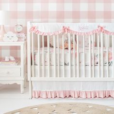 White and Blush Rose Bouquet Floral Crib Bedding - 3 Piece Set - New Arrivals Inc Linen Crib Bedding, White Crib Bedding, Blush Rose Bouquet, Floral Baby Bedding, Floral Crib Bedding, Baby Crib Sets, Floral Crib Sheet, White Crib