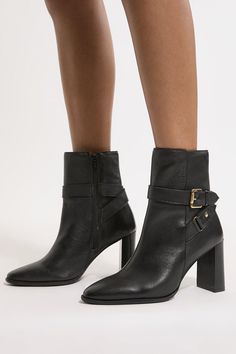 Exude Glamour No Matter The Weather In Our Ankle Boots, Made In Sleek, Supple, Real Leather, Featuring Chunky, High Heels And Strappy Detailing. The Sleek Design Makes Them Easy To Style With Anything, From Jeans And A Knit Jumper For Casual Coffee Catch Up, To Tailored Wide Leg Trousers For An Elevated Edge. Leather Block Heel Buckle Ankle Boot High Quality Real Leather Comfortable, Chunky Heels Strappy, Buckle Detailing Inner Ankle Zip Fastening Petite Work Outfits, Petite Wedding Guest Dresses, Plus Size Workwear, Heels Strappy, Buckle Ankle Boots, Outfits Petite, Petite Coat, Chunky High Heels, Plus Size Coats