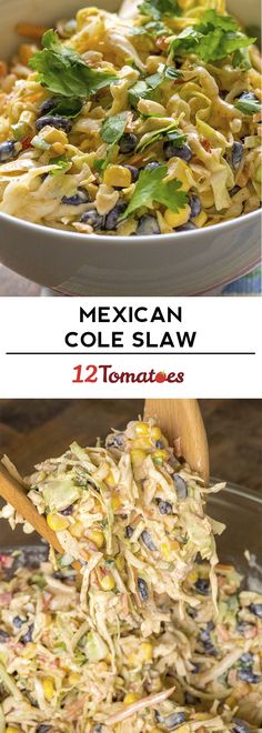 mexican coleslaw with tortillas and tomatoes