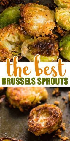 the best brussel sprouts recipe with text overlay