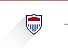 an image of the us soccer team's logo on a white background with red and blue stripes