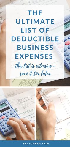 the ultimate list of deductible business expenies