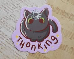 a sticker that says honking with a cat on it's head and the words honking written in large letters