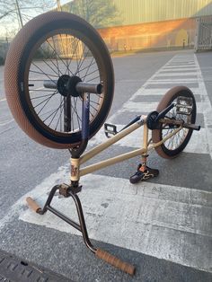 a bicycle with a wheel attached to it