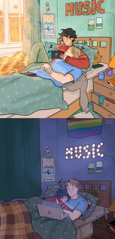 Nick And Charlie Official Art, Nick And Charlie Sleeping Together, Nick And Charlie Mini Comic, Narlie Heartstopper Fanart, Nick And Charlie Pillow Fort Scene, Nick And Charlie Sleeping, Nick And Charlie Break Up, Charlie And Nick Fanart, Nick X Charlie Fanart