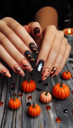 Cute Halloween Nail Designs, Diy Nails Tutorial, Splatter Nails, Halloween Nails Diy, Gel Pedicure, Chic Nail Art, Natural Nail Designs, Nails Arts