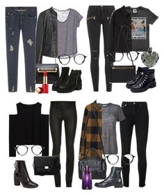 "Grungy Concert Outfits with Pants" by fivesecondsofinspiration ❤ liked on Polyvore featuring MANGO, ChloÃ©, Ray-Ban, EstÃ©e Lauder, Paige Denim, Zara, Yves Saint Laurent, Topshop, Aspinal of London and IRO Outfits With Pants, 2010 Outfits, Clothes Capsule Wardrobe, E Girl Outfits, Stitch Clothes, Fandom Outfits, Concert Outfits, Winter Outfit Inspiration, Tomboy Style Outfits