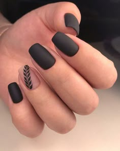 Kutek Disney, Matte Nail Art, Coffin Nails Matte, Classy Nail Art, Matte Black Nails, Matte Nails Design, Nail Design Inspiration