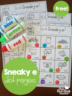 three printable sight words for kids to use on the same page, including one that is