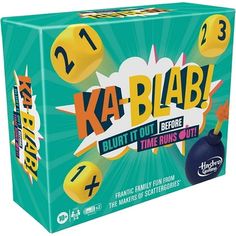 the game ka - blabb is on display in a blue box with numbers