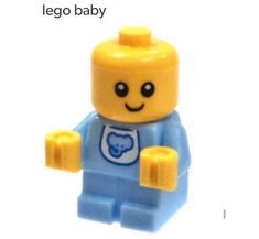 there is a lego baby with a bear on it's chest and the caption says, i love you