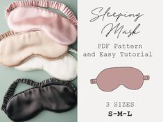 Are you ready to sew awesome sleeping mask? In this process, I will help you with my carefully prepared patterns and pdf training content. Print out the pattern, prepare your materials, the result will be great. You will find 3 different size patterns in this set. You can sew any size you want. I will post great patterns for you on my page. Keep following me. There are 2 pdf files. Makeup Cleaner, Unique Sewing Projects, Modern Bridesmaid, Man Child, Sleeping Mask, Easy Tutorial, Diy Fabric, Size Pattern, Sleep Mask