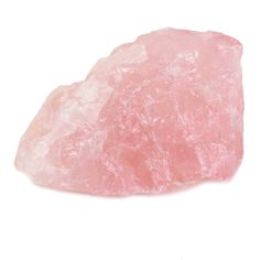 a pink rock on a white background