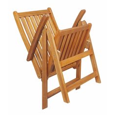 a wooden folding chair on a white background