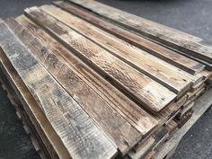 several pieces of wood stacked on top of each other