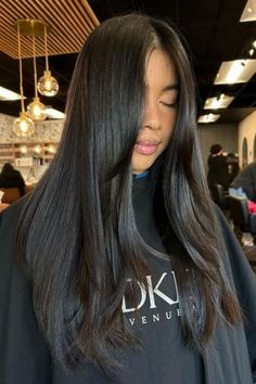 Long Black Hair Long Straight Hair Long Layers, Long Black Hair Haircut, Dark Hair With Long Layers, Straight Cut Long Hair, Long Hair Round Face Haircuts, Black Long Layered Hair, Long Layered Haircuts Straight Hair, Straight Haircuts For Long Hair, Long Layers Black Hair