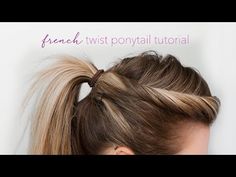 Fancy Easy Ponytail, Simple Cute Ponytails, French Twist Ponytail Tutorial, Easy Pretty Ponytails, Side Twist Ponytail, Easy Elevated Ponytail, Hair Twist Ponytail, Easy Professional Ponytail, Easy Ponytail For Long Hair