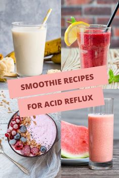 smoothie recipes for acid - refluxx, including watermelon and banana