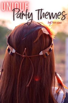 the back of a woman's head with long red hair and fringes on it