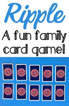 a family card game with the words ripple on it