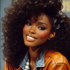 80s Black Women Makeup, Black Women 60s Hairstyles, 1987 Hairstyles, Pin Up Black Women, Vintage Hair Black Women, 90s Swoop Hairstyle Black Women, 80s Black Women Hairstyles, 80s Hair Black Women, Vintage Black Glamour 1970s