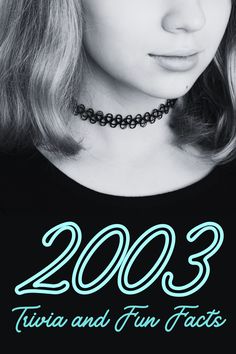 A woman wearing a tattoo choker. Tattoo chokers were a fad in 2003.