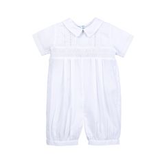 Is your little prince going to be a ring bearer at a wedding coming up? Does he need something to match the flower girls? Check out this elegant romper, available in classic white and ivory colors. Features extremely intricate details - hand embroidery, pintucks, lace, and smocking, for a timeless, vintage style. - 65% Poly, 35% Cotton - Machine washable - Imported Wedding Romper, Elegant Rompers, Baby Boy Tops, Special Occasion Gowns, Girls Holiday Dresses, Standard Dress, Baby Boy Romper, Little Prince