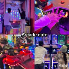 Date Ideas Aesthetic List, Gaming Date Aesthetic, Activity Date Ideas, Date Idea Aesthetic, Dream Dates Ideas Romantic, Arcade Date Aesthetic, Play Date Ideas, Game Night Aesthetic, Couple Date Ideas