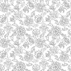 a black and white floral pattern on a white background royalty illustration stock photo - 12297