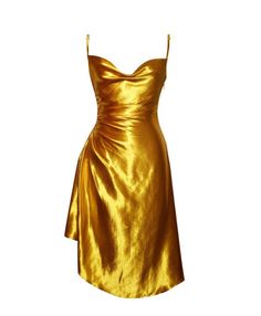 a gold dress on a white background