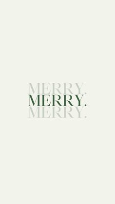 the words merry merry are in green and black on a white background with an image of a