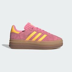 adidas Samba OG Shoes - White | Free Shipping with adiClub | adidas US Yellow Gazelle, Gazelle Bold Shoes, Pink Gazelles, Adidas Gazelle Bold, Gazelle Bold, Bold Shoes, Adidas Originals Gazelle, Adidas Original, Adidas Originals Women