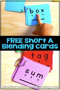 the free short a blending cards are perfect for beginning with letters and numbers to practice sight words