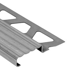 the bottom part of an aluminum sheet with holes and strips on it, for mounting