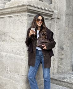 Suede Jacket Outfit, Tamara Kalinic, Fashion Autumn, Suede Jacket, Jacket Outfits, Casual Chic, New Look, Milan, Fall Outfits