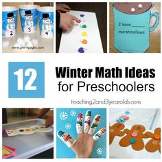 twelve winter math ideas for preschoolers