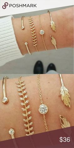 Gorgeous GOLD Bracelet Set 4 Beautiful gold bracelets. 2nd pic is same as first just zoomed in to appreciate the details 😍 Aluna Levi Jewelry Bracelets #beautifulgoldbracelets Diamond Carat Size, Shiny Bracelets, Diamond Bracelet Design, Gold Bracelet Set, Jewelry Staples, Jewelry Bracelets Silver, Classic Bracelets, Sea Glass Jewelry