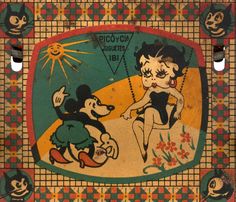 an old mickey mouse and minnie mouse poster