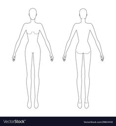 the outline of a female body on a white background