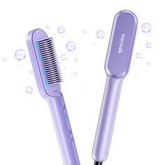 PRICES MAY VARY. Negative Ions -The hair straightener brush features a distinctive negative ion switch accompanied by an elegant blue negative ion indicator, released millions of negative ions penetrate deep into the strands, repairing the damage caused by perming and dyeing, curbing static electricity, enhancing the overall health of your hair. Flat Iron and Combs 2 in 1 - As it seamlessly integrates the functionality of a comb and a flat iron into one magnificent device. With the ability to ef Teeth Design, Hair Straightener Brush, Straightener Brush, Straightening Comb, Ceramic Flat Iron, Straighten Iron, Hair Brush Straightener, Hair Straightening, Straightening Brush